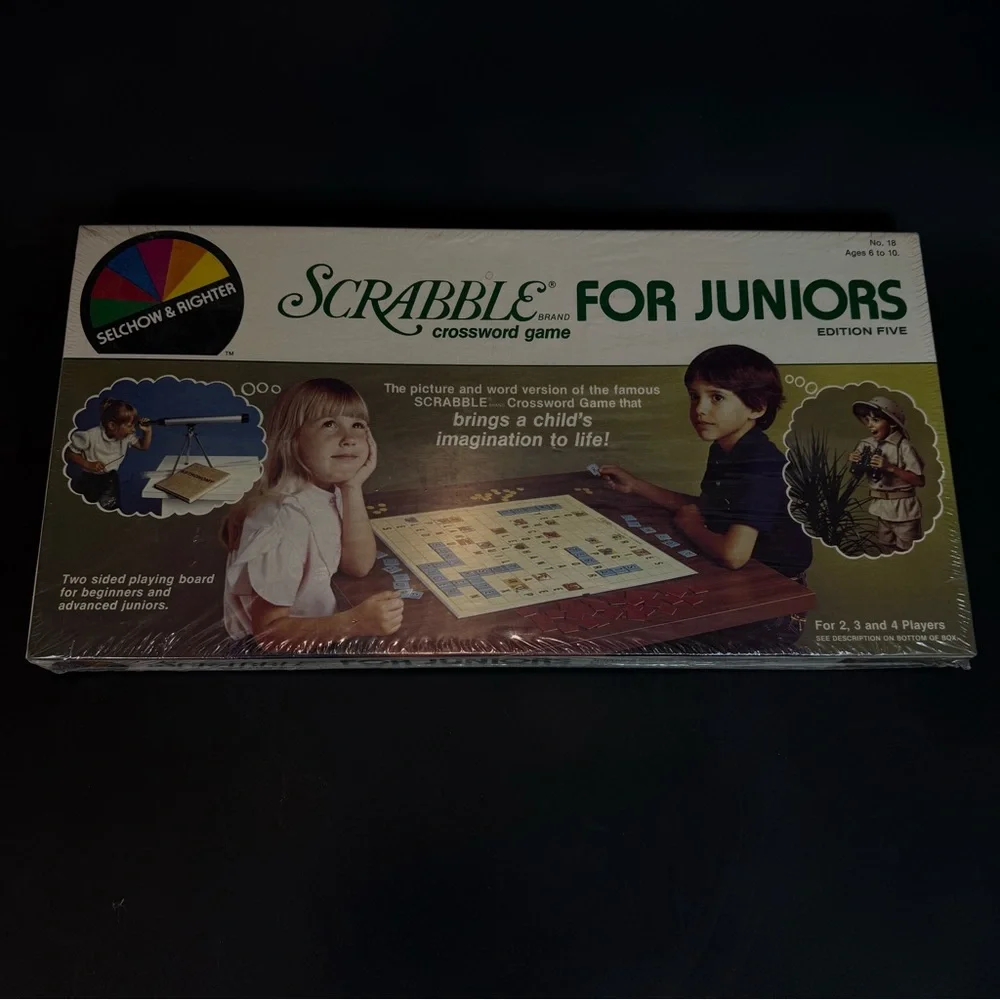 Vintage 1982 Scrabble for Juniors Edition 5 Sealed, New in Box Selchow & Righter